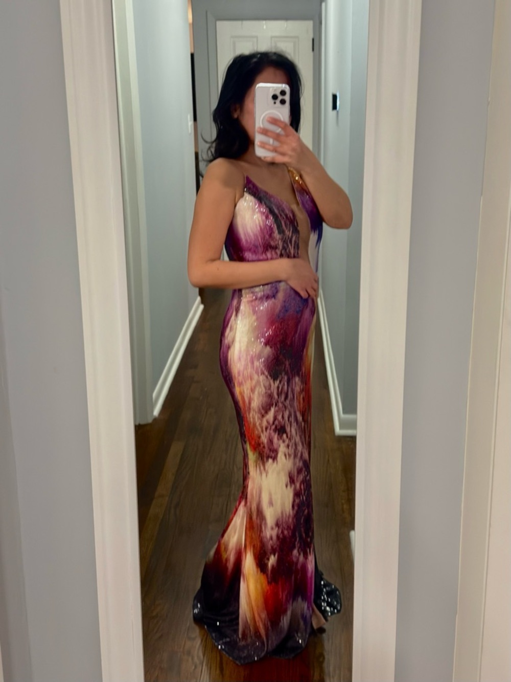 Fernando Wong Couture Pageant Gown Plunge Custom Formal | Original Price: $2500
